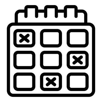 School calendar icon outline vector. Child protection Stock Illustration