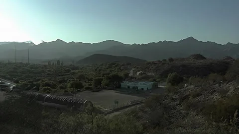 School Campus Surrounded By Mountain Scenery Stock Footage 331453141