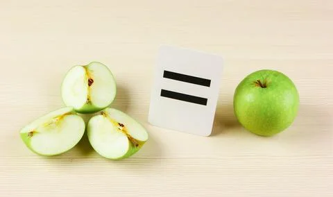 School card and apple with math problems Фото