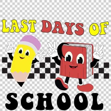 School Cartoon Characters gesturing pencil book checkerboard Stock Illustration