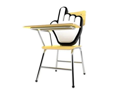 School chair with cursor Stock Illustration