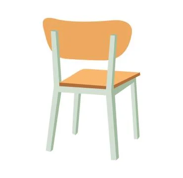 School chair. Vector flat color illustration Stock Illustration