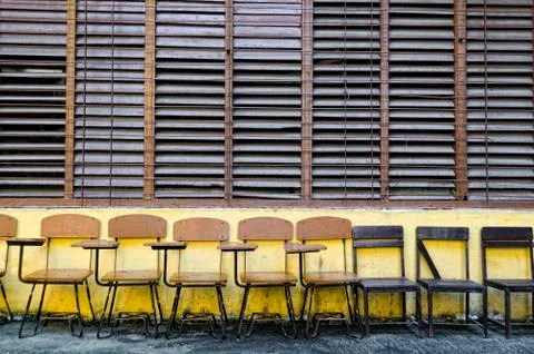 School chairs Foto stock