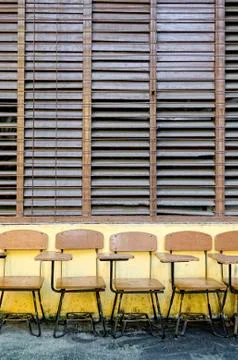 School chairs Stock-Fotos