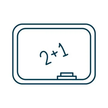 School chalkboard classrom with math class Stock Illustration