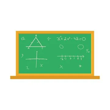 School chalkboard with different stuff. Back to school. Flat vector illustrat 스톡 일러스트