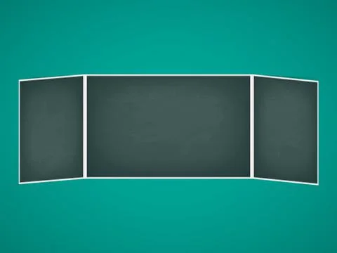 School chalkboard folding Stock Illustration