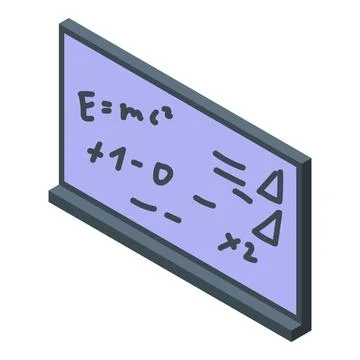 School chalkboard showing mathematical formulas and equations for education 스톡 일러스트