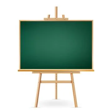 School Chalkboard Vector. Isolated On White. Realistic Illustration 스톡 일러스트