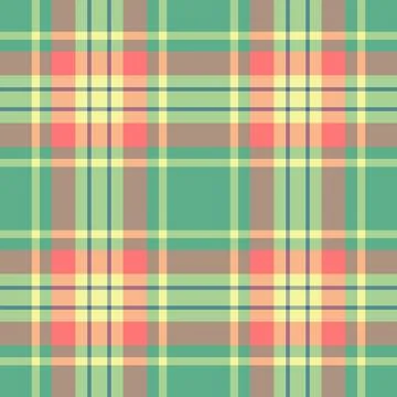School check background vector, clan textile tartan fabric. Designer plaid .. Stock Illustration