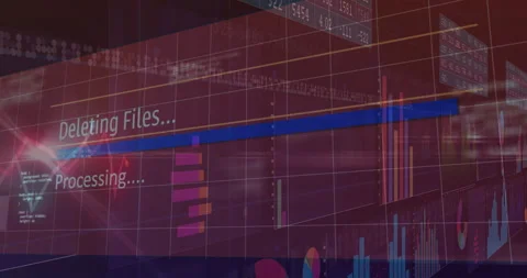 In school, child using animation software for processing text and digital graphs Stock Footage 304765920