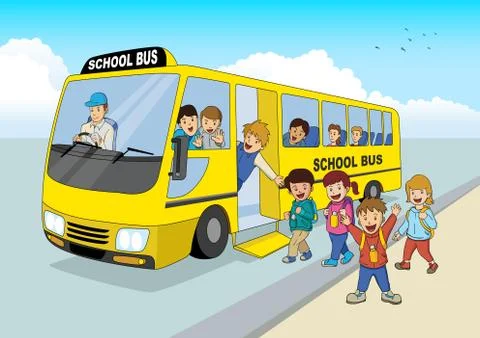 School Children Stock Illustration