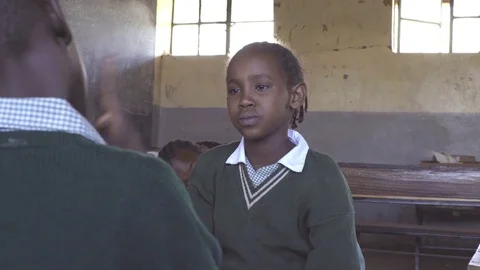 School children learning sign language. Deaf School. Kenya. Stock Footage 77091383