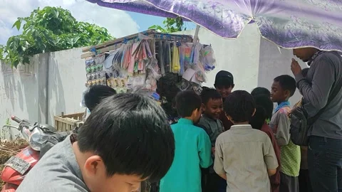 School children shopping Stock Footage 233311664