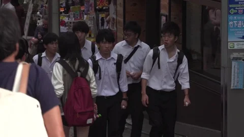School Children, Tokyo Stock Footage 74168719