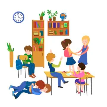School class behavior Stock Illustration