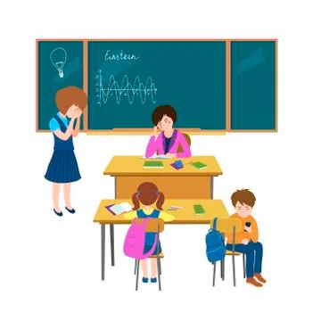 School class behavior teacher-03 Stock Illustration