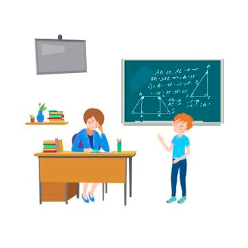 School class behavior teacher Stock Illustration