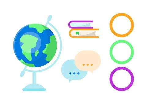 School class learning infographic chart design element set Stockillustratie