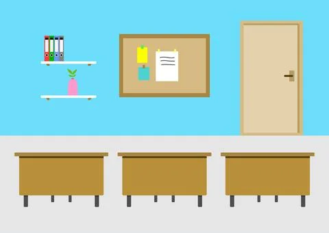 School classroom illustration background Stock Illustration