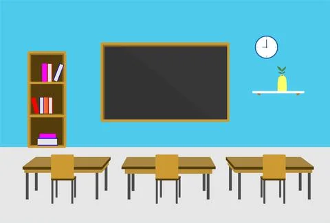 School classroom vector illustration Stock Illustration