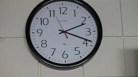 School Clock Stock Footage 8914642