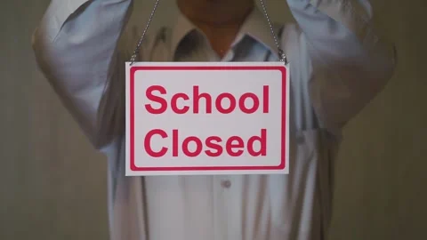School Closed sign Stock Footage 246795966