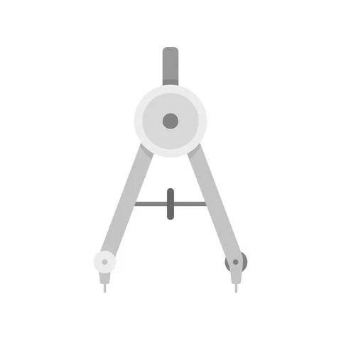 School compass icon flat isolated vector Illustrazione stock