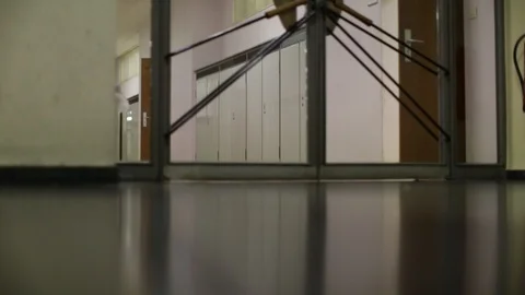 The school corridor during the break Stock Footage 116560407