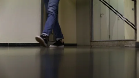 The school corridor during the break Stock Footage 116560421