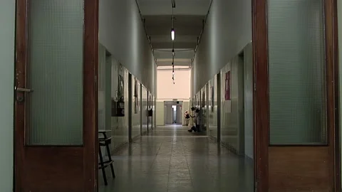 School Corridor at a Public School in Buenos Aires, Argentina. Stock Footage 257034332