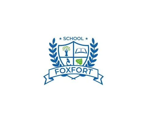 School Crest Logo Design Stock Illustration