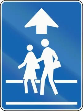 School Crossing Ahead in Canada Stock Illustration
