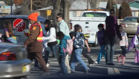 School Crossing Guard 10 Video stock 1043614