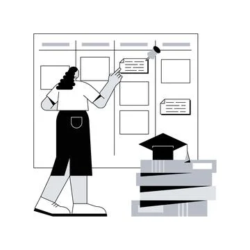 School curriculum abstract concept vector illustration. Stock Illustration