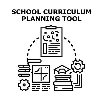 School curriculum planning tool concept development 스톡 일러스트