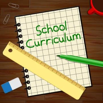 School Curriculum Representing Education Courses 3d Illustration Stock Illustration