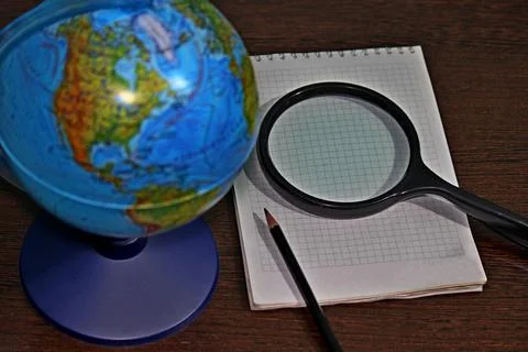 School curriculum study the globe Stock Photos