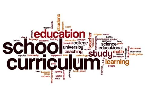 School curriculum word cloud イラスト素材