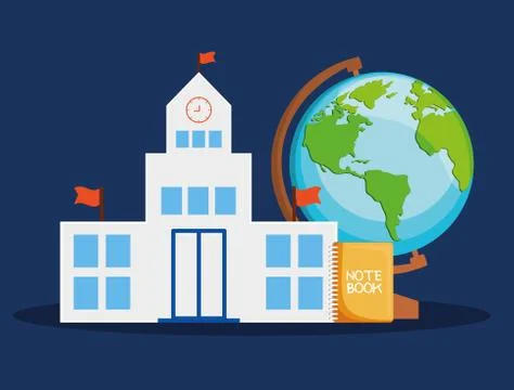 School design.  Education concept. Learning icon , vector Stock Illustration