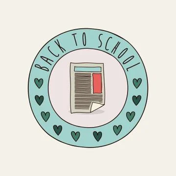 School design over beige background, vector illustration 스톡 일러스트