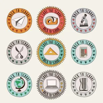 School design over beige background, vector illustration Stockillustratie