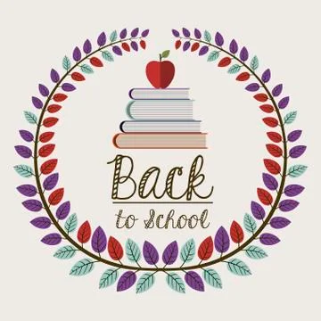 School design over beige background, vector illustration イラスト素材