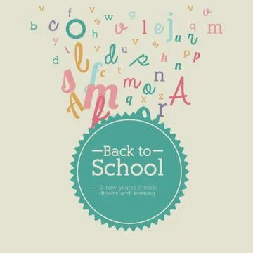 School design over gray background vector illustration Stock Illustration