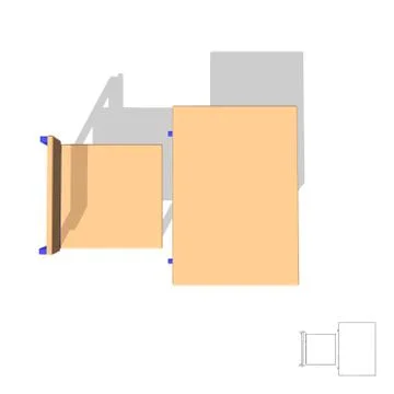 School desk. 3d Vector illustration.Top view. Stock Illustration
