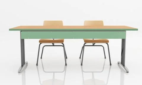 School desk Stock Illustration