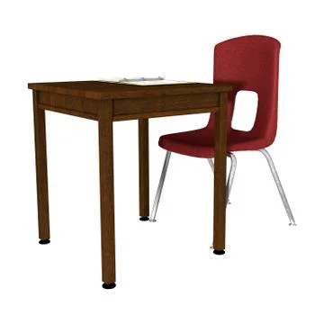 School desk Illustrazione stock