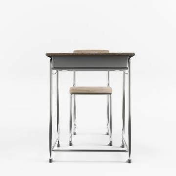 School desk isolated on white background Stock Illustration