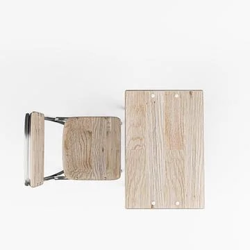 School desk isolated on white background Stock Illustration