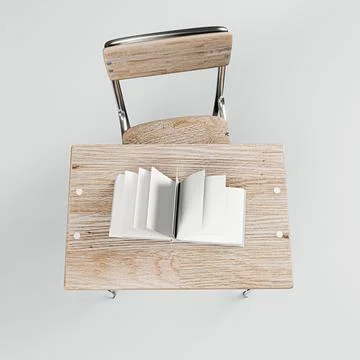 School desk isolated on white background Stock Illustration